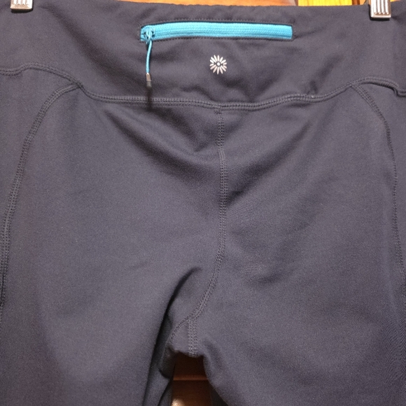 Tangerine Gray With Teal Accents Yoga Workout Pants Capris Women's Size M - Picture 12 of 12